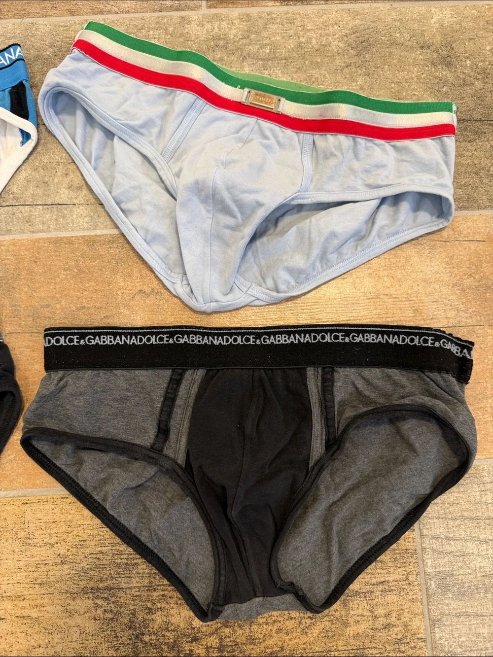 Dolce & Gabbana Men’s Briefs Pack – White, Light Blue, Set of 4 Mens Small S